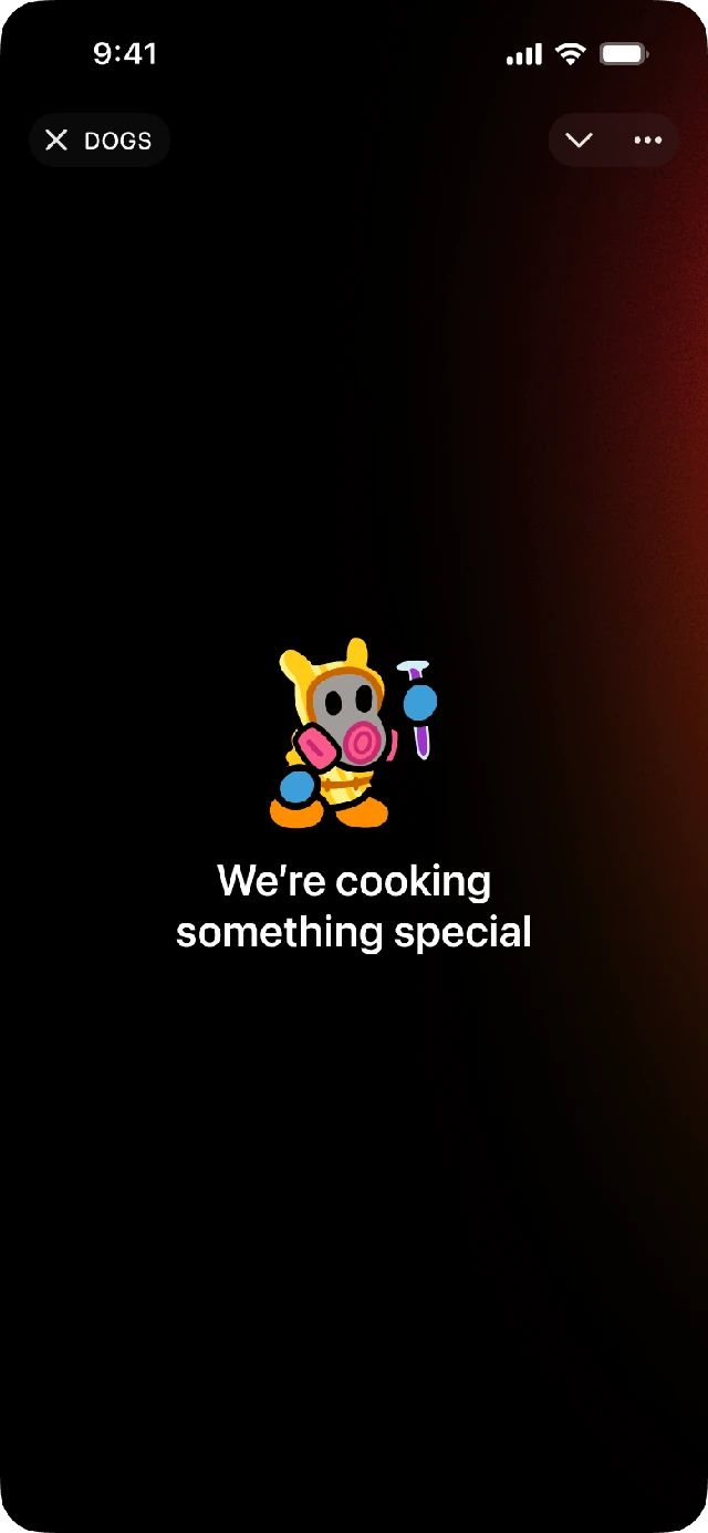 We're cooking