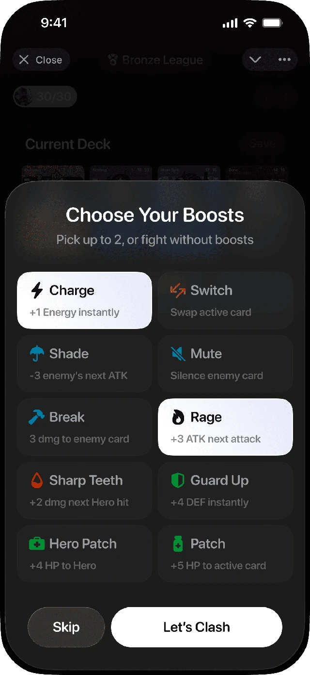 Choose Your Boosts